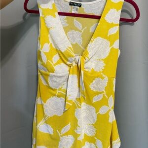 VENUS Yellow and White Floral Blouse